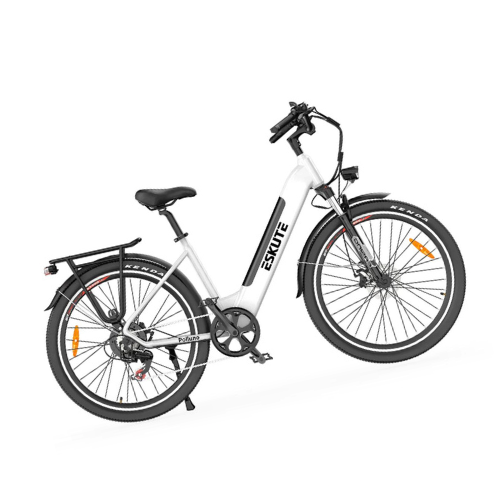 Eskute Polluno PLUS Electric City Bike in White