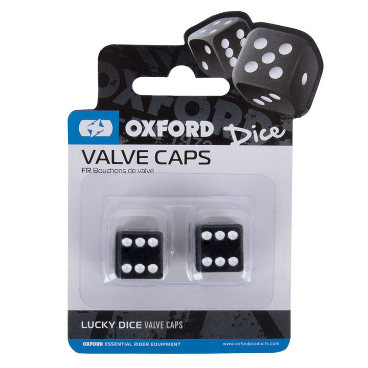 Oxford Lucky Dice Valve Caps Black