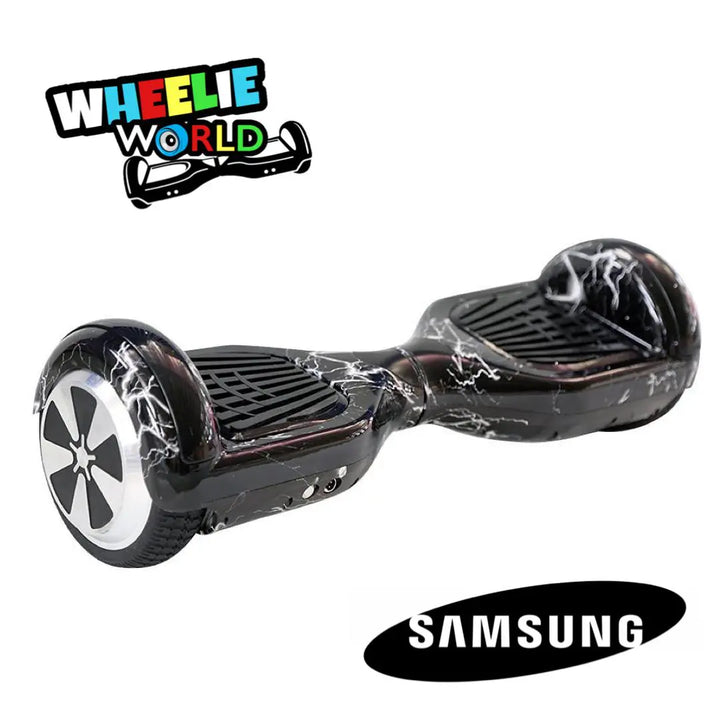 Black with White Paint Splash LED Hoverboard