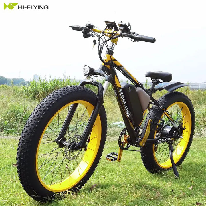 Eco–Flying Fat Tire Electric Bike In Stunning Yellow