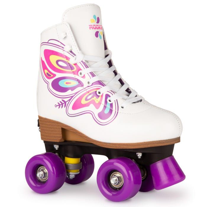 Butterfly white adjustable Roller Skate
