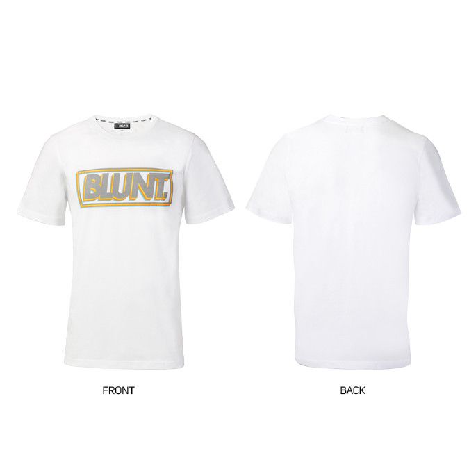 Blunt Joy Tee Shirt - White with Colorful Logo Print