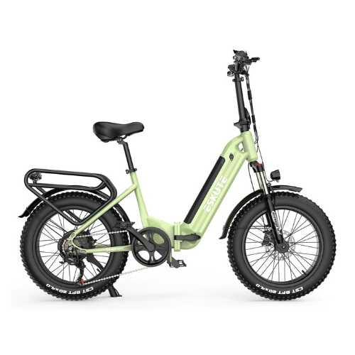 Eskute Star City High-Capacity Electric Bike in Mint Green